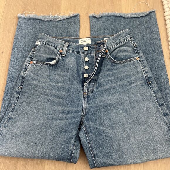 Citizens of Humanity Jeans Women 25 Annina High Rise Wide Leg Relaxed Button Fly - Picture 2 of 8